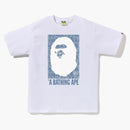 Bape Lux Sport Pattern Box Ape Head Tee White