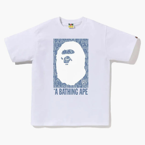 Bape Lux Sport Pattern Box Ape Head Tee White