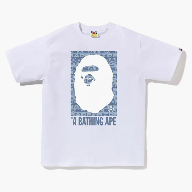 Bape Lux Sport Pattern Box Ape Head Tee White