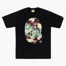 Bape Map Camo Ape Head Shark Tee Black/multicolor