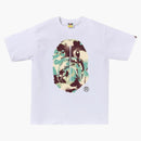 Bape Map Camo Ape Head Shark Tee White/multicolor