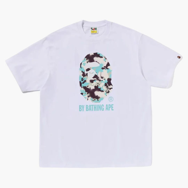 Bape mapa camo od koupání opice uvolněné fit tee bílé