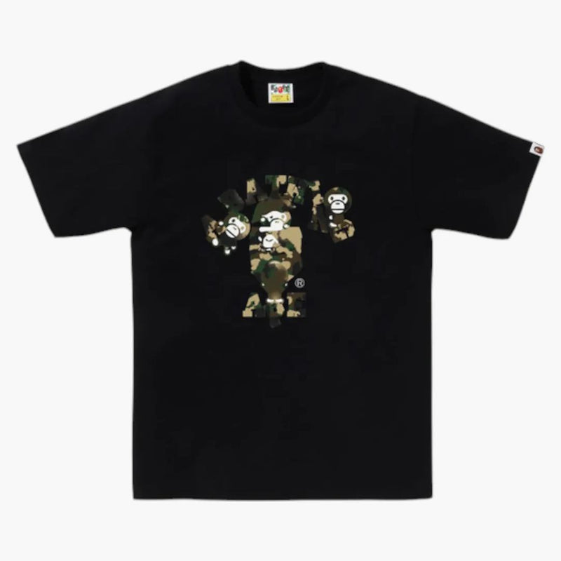 Bape Map Camo College Milo Tee Black/green