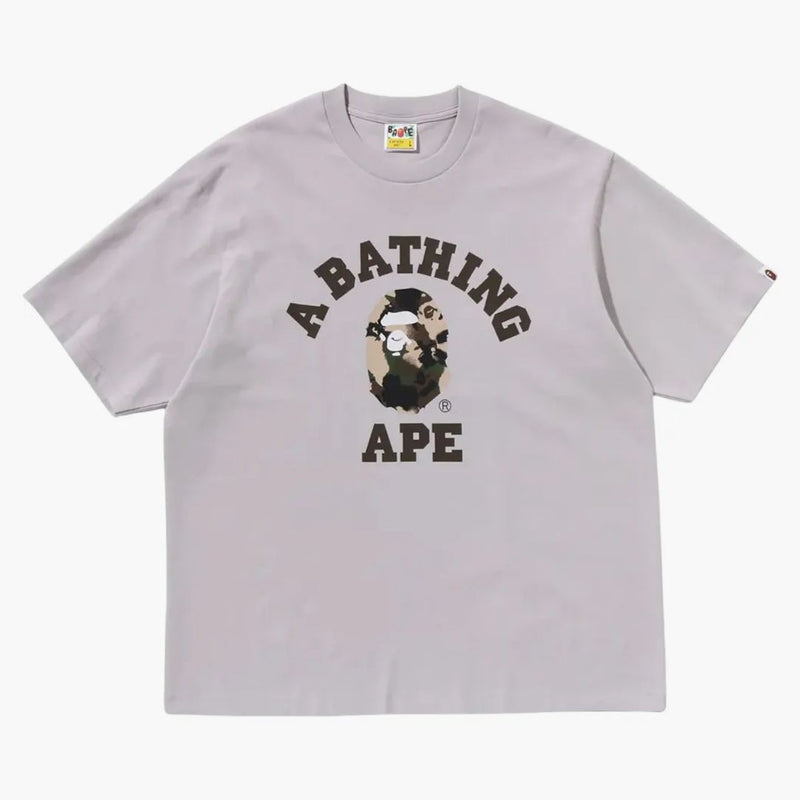 BAPE MAPPA CAMO CAMO COLLEGE RICONCATO FIT TEE GREE