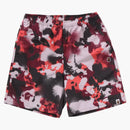 Bape Map Camo Regular Fit Beach Shorts Red