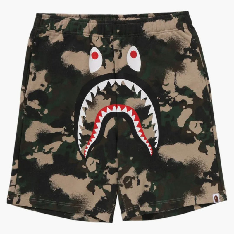 Mappa bape camo mamo regolare shorts sudore di squalo verde verde
