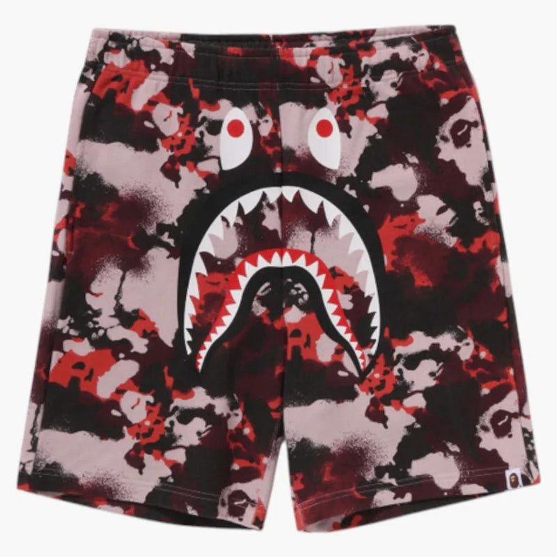 Mappa bape camo mimetico adatto shorts sudore di squalo rosso