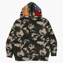 Bape Map Camo Shark Full Zip Hoodie Green