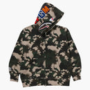 Bape Map Camo Shark Full Zip Hoodie Green