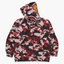 Bape Map Camo Shark Full Zip Hoodie Red