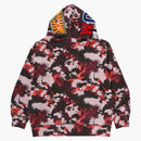 Bape Map Camo Shark Full Zip Hoodie Red
