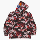 Bape Map Camo Shark Full Zip Hoodie Red