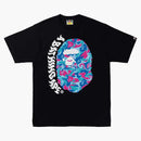 Bape Marble Camo Ape Head Tee Black