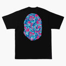 Bape Marble Camo Big Ape Head Tee Black
