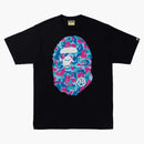 Bape Marble Camo Big Ape Head Tee Black