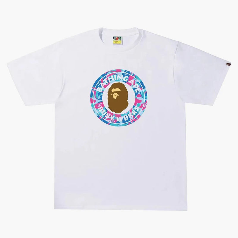 Bape Marble Camo Busy Works Tee White