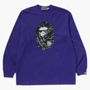 Bape Marbling Camo Ape Head Relaxed Fit Tea Purple