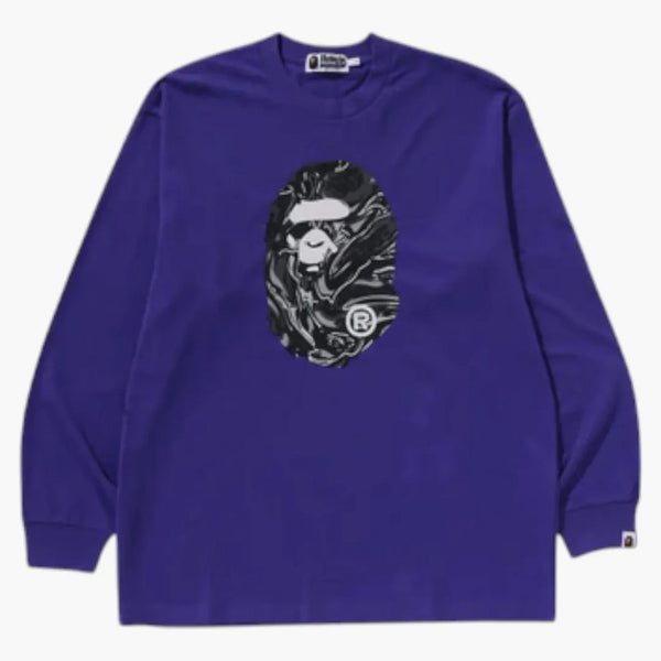 Brape Marbling Camo Ape hlava uvolněná fit čaje fialová