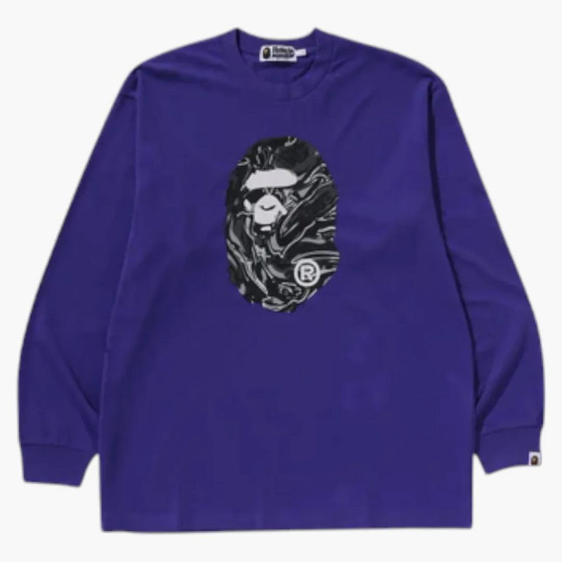Brape Marbling Camo Ape hlava uvolněná fit čaje fialová