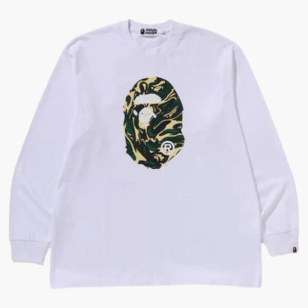 Brape Marbling Camo Ape hlava uvolněná fit tee bílá