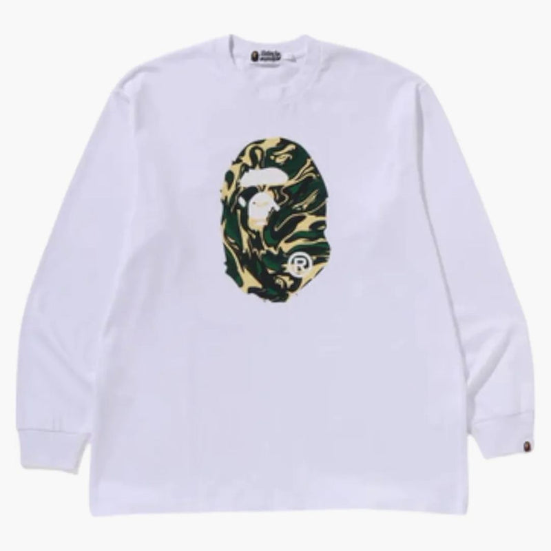 Brape Marbling Camo Ape hlava uvolněná fit tee bílá
