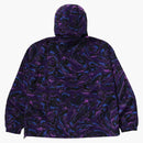 Bape Marbling Camo Bathing Ape Logo Nylon Hooded Jacket Purple