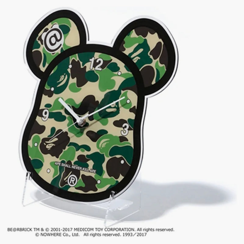 Bape Medicom Toy ABC Bearbrick Clock Green