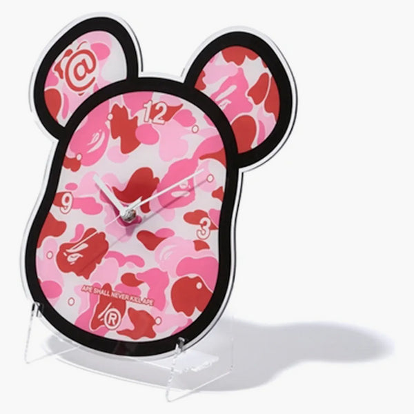 BAPE Medicom Toy ABC Bearbrick Clock Pink