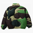 Bape Mega Abc Camo Detail Hoodie Buffer Down Jacket Green