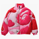 Bape Mega Abc Camo Detail Hoodie Buffer Down Jacket Pink