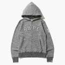 Bape Melange Full Zip Hoodie Gray