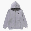 Bape Metal One Point Full Zip Hoodie Gray