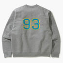 Bape Wojskowe wyściełane zrelaksowane dopasowanie Crewneck Grey