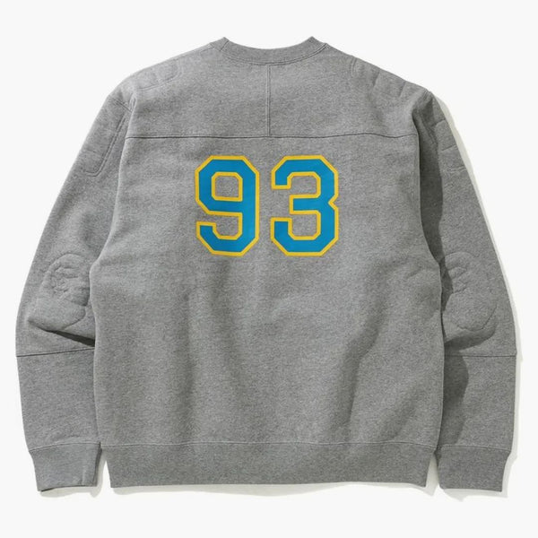 Bape vojenské polstrované uvolněné fit Crewneck Grey
