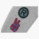 Bape vojenská záplata těžká váha zipu mikina šedá