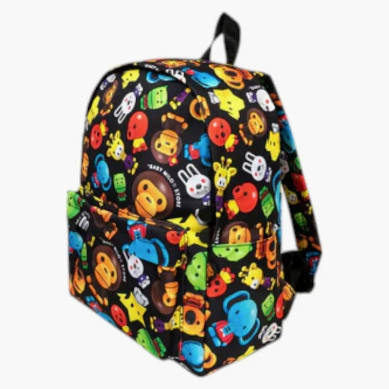 Bape Milo 3d All Print Pattern Medium Backpack Black