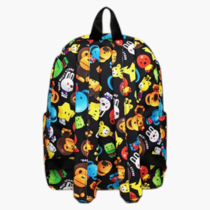 Bape Milo 3d All Print Pattern Medium Backpack Black