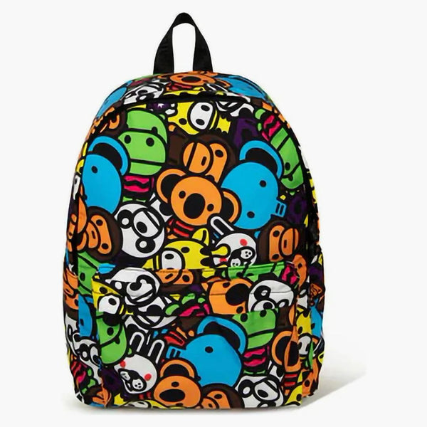 Bape Milo All Safari Medium Backpack Multi