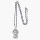 Bape Milo Crystal Stone Necklace (FW22) Silver
