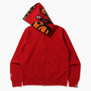 Bape Milo Shark Full Zip Hoodie Red