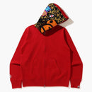 Bape Milo Shark Full Zip Hoodie Red