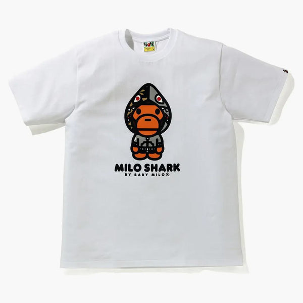 BAPE Milo Shark Tee White/Gray