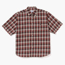 Bape Mini Ape Head Check Loose Fit S/S Shirt Red