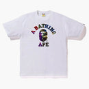 BAPE MIX CAMO COLEGE TEE WHITE