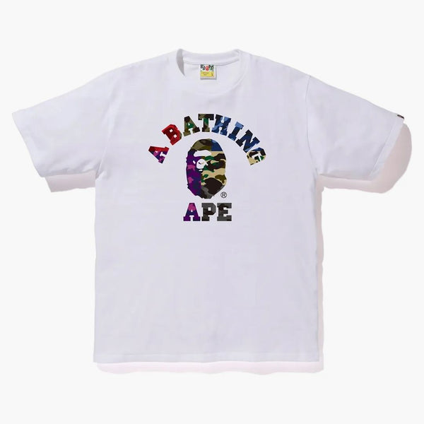 Bape Mix Camo College Tee White