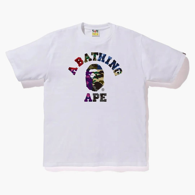 Bape Mix Camo College Tee White