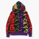 BAPE Mix Camo Crazy Shark Full Zip Holdie Multi