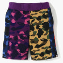 Bape Mix Camo Crazy Sweat Shorts Multi