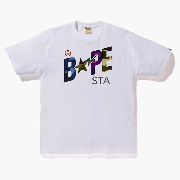 Bape mixta camuflaje bapesta té blanco