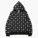 Bape Monogram Full Zip Hoodie Black